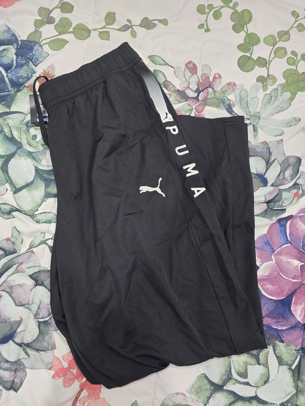 PUMA Men's Black Athletic Track Pants XL